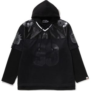BAPE US BLACK FRIDAY MESH LAYERED RELAXED FIT PULLOVER HOODIE MENS