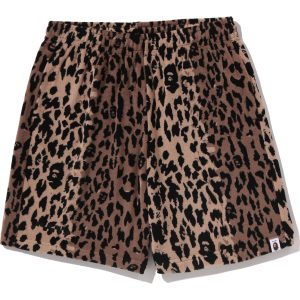 BAPE BY KAZUKI KURAISHI LEOPARD JACQUARD SHORTS MENS