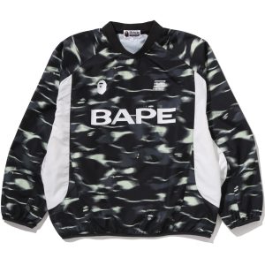 SCREEN CAMO FOOTBALL LOGO RELAXED FIT CREWNECK SWEATSHIRT MENS
